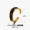 Stainless Steel Geometric Oil Dropping Electroplating Women's Ring