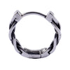 Stainless Steel Geometric Oiltreated Leaves Twist Wings Punk Retro Earring