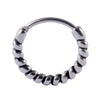 Stainless Steel Geometric Oiltreated Leaves Twist Wings Punk Retro Earring