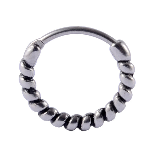 Stainless Steel Geometric Oiltreated Leaves Twist Wings Punk Retro Earring