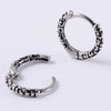 Stainless Steel Geometric Oiltreated Leaves Twist Wings Punk Retro Earring