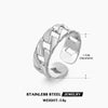 Stainless Steel Geometric Open Adjustable Women's Ring 18K Goldplated