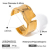 Stainless Steel Geometric Open Bracelet Electroplated