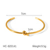 Stainless Steel Geometric Open Bracelet For Women With Electroplating Treatment