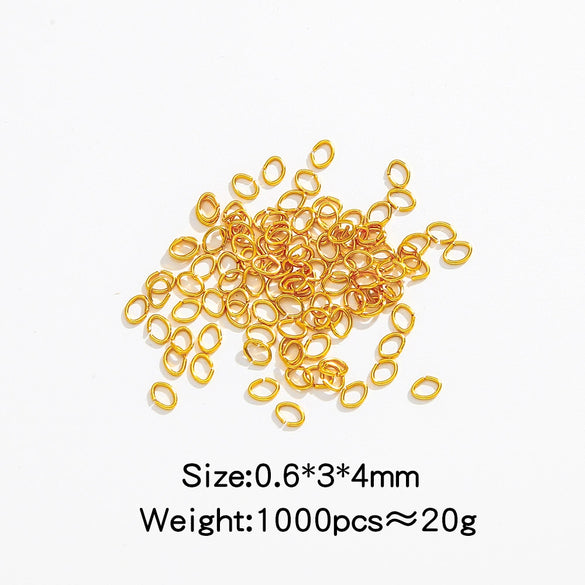 Stainless Steel Geometric Open Ring Connector Vacuum Electroplated Diy Chain Accessories