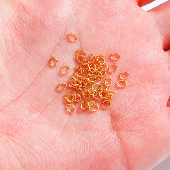 Stainless Steel Geometric Open Ring Connector Vacuum Electroplated Diy Chain Accessories