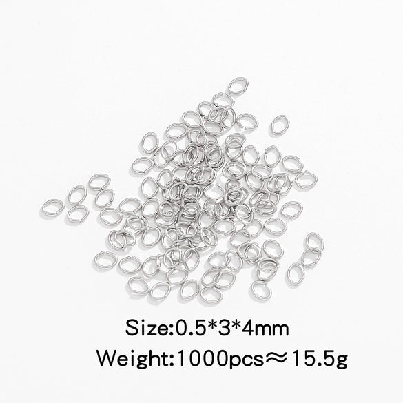 Stainless Steel Geometric Open Ring Connector Vacuum Electroplated Diy Chain Accessories