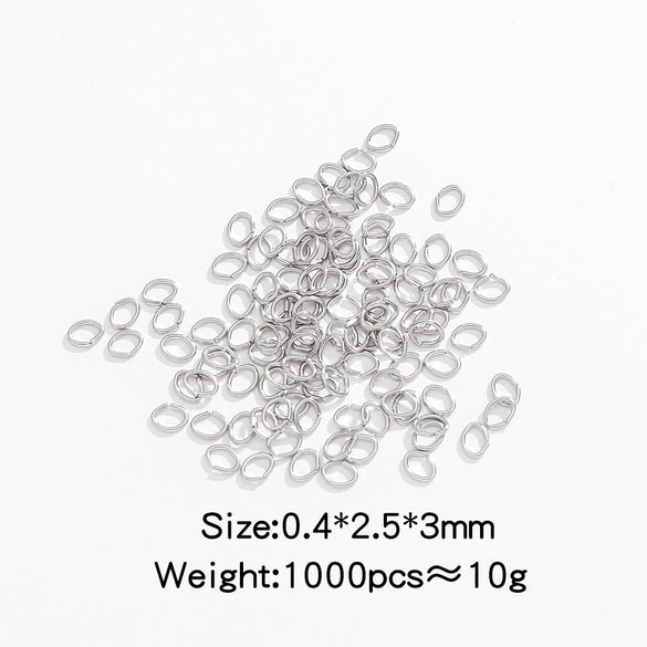 Stainless Steel Geometric Open Ring Connector Vacuum Electroplated Diy Chain Accessories
