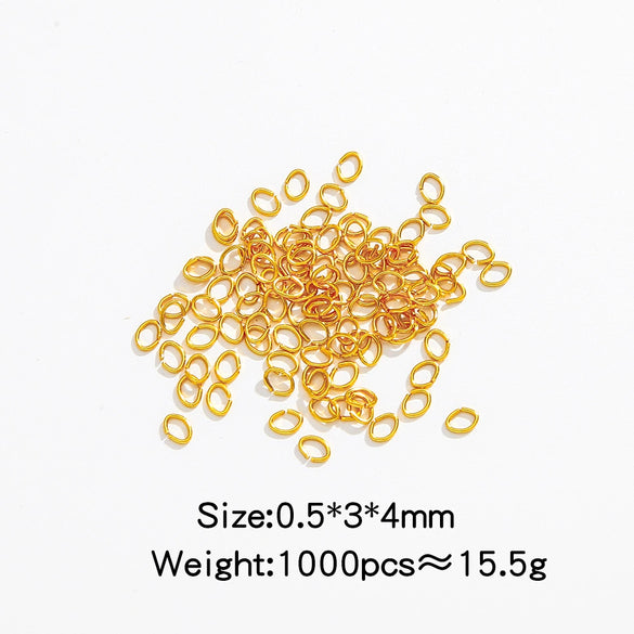 Stainless Steel Geometric Open Ring Connector Vacuum Electroplated Diy Chain Accessories