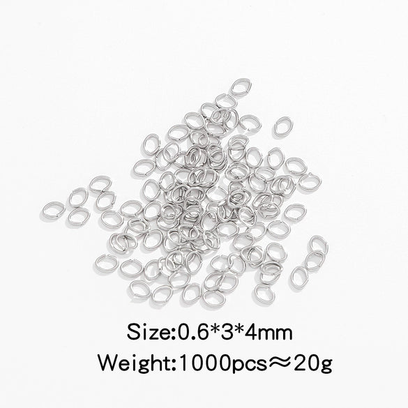 Stainless Steel Geometric Open Ring Connector Vacuum Electroplated Diy Chain Accessories