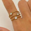 Stainless Steel Geometric Open Ring Electroplated 18K Goldplated For Women