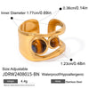 Stainless Steel Geometric Open Ring Electroplating Women's Hand Jewelry