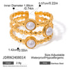 Stainless Steel Geometric Open Ring Electroplating Women's Hand Jewelry