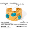Stainless Steel Geometric Open Ring Electroplating Women's Hand Jewelry