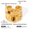 Stainless Steel Geometric Open Ring Electroplating Women's Hand Jewelry