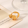 Stainless Steel Geometric Open Ring Jewelry With Electroplating And Minimalist Design