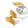 Stainless Steel Geometric Open Ring Jewelry With Electroplating