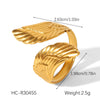 Stainless Steel Geometric Open Ring Jewelry With Electroplating