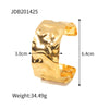 Stainless Steel Geometric Opening Bracelet With Electroplating