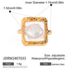 Stainless Steel Geometric Opening Ring Electroplated Hand Jewelry