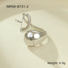 Stainless Steel Geometric Opening Rings Electroplated Jewelry