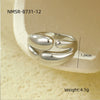 Stainless Steel Geometric Opening Rings Electroplated Jewelry