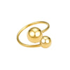 Stainless Steel Geometric Opening Rings Electroplated Jewelry
