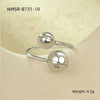 Stainless Steel Geometric Opening Rings Electroplated Jewelry
