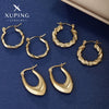 Stainless Steel Geometric Oval Earrings For Women With Electroplating Design
