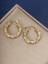 Stainless Steel Geometric Oval Earrings For Women With Electroplating Design