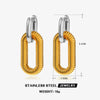 Stainless Steel Geometric Oval Handmade Polished Electroplated Hip Hop Style Women's Earrings