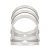 Stainless Steel Geometric Oval Hollow Open Baroque Ring Electroplated For Women