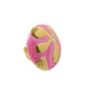 Stainless Steel Geometric Oval Ring With Oil Dropping Small Flower And Diamond Electroplated Unisex High Color Retainability Summer New