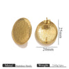 Stainless Steel Geometric Oval Stud Earrings Electroplating Handmade Jewelry