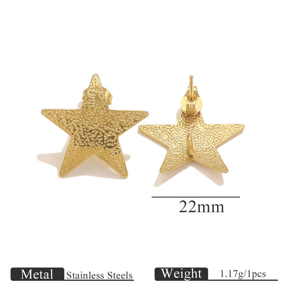 Stainless Steel Geometric Oval Stud Earrings Electroplating Handmade Jewelry