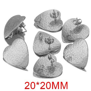Stainless Steel Geometric Oval Stud Earrings Electroplating Handmade Jewelry