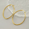Stainless Steel Geometric Oval Women's Earrings With Electroplating
