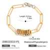 Stainless Steel Geometric Paper Clip Chain Electroplated Bracelet And Necklace