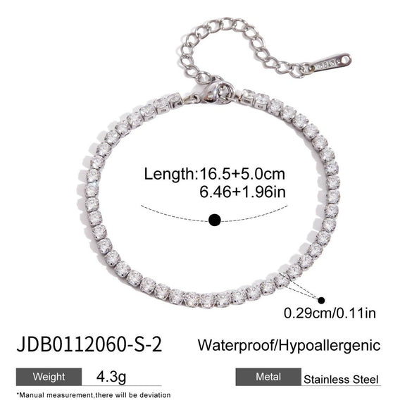 Stainless Steel Geometric Pattern Electroplated Women's Bracelet