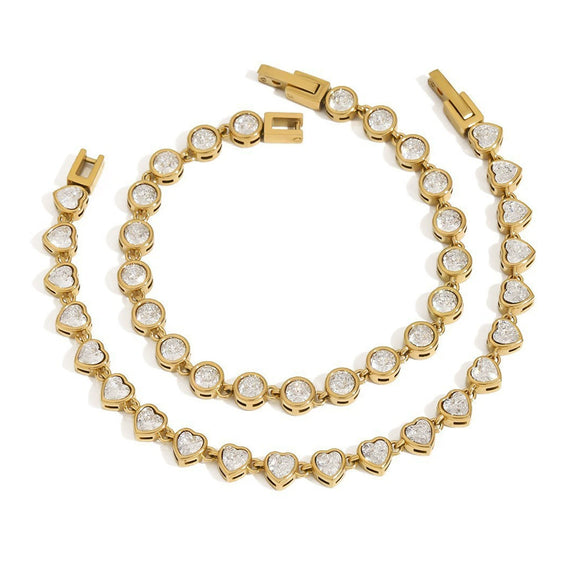 Stainless Steel Geometric Pattern Electroplated Women's Bracelet