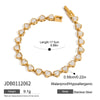 Stainless Steel Geometric Pattern Electroplated Women's Bracelet