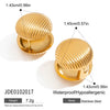 Stainless Steel Geometric Pattern Electroplated Women's Earrings