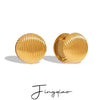 Stainless Steel Geometric Pattern Electroplated Women's Earrings