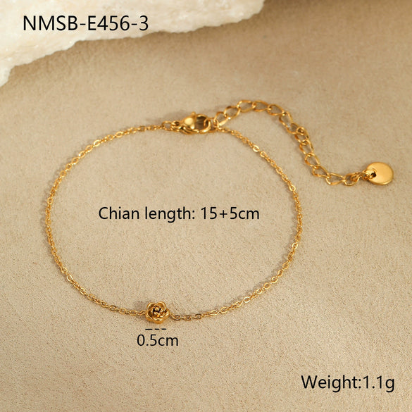 Stainless Steel Geometric Pattern Fashion Women's Pendant Jewelry With Electroplating Process Earrings Bracelet Necklace Suit
