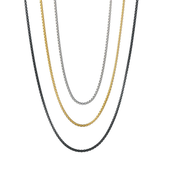 Stainless Steel Geometric Pearl Chain Necklace With Pendant Light Luxury Style Polishing Electroplating