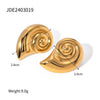 Stainless Steel Geometric Pearl Earrings Electroplated Minimalist Style
