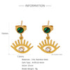 Stainless Steel Geometric Pendant Earrings With Electroplating