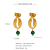 Stainless Steel Geometric Pendant Earrings With Electroplating