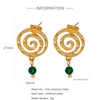 Stainless Steel Geometric Pendant Earrings With Electroplating