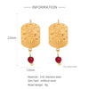 Stainless Steel Geometric Pendant Earrings With Electroplating